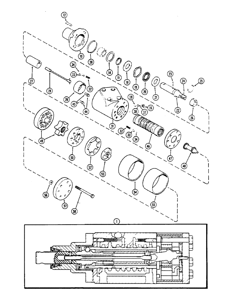 Схема запчастей Case IH 2670 - (156) - STEERING HAND PUMP AND VALVE ASSEMBLY (05) - STEERING