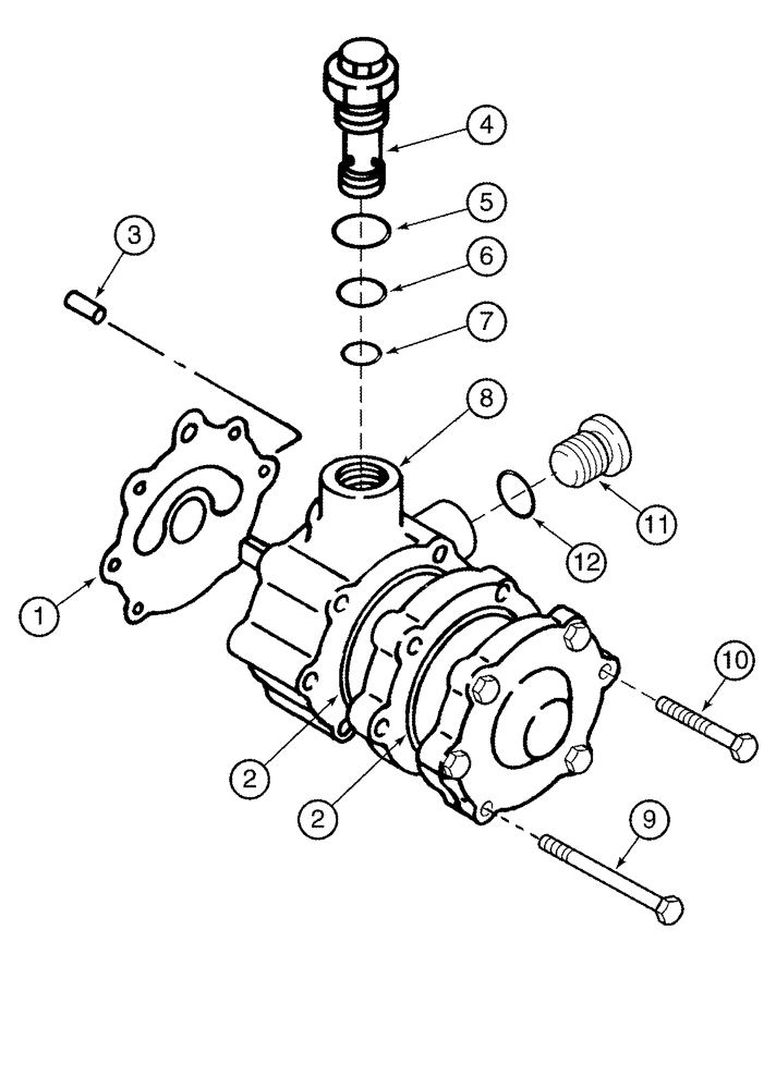 Схема запчастей Case IH 2344 - (06-10) - PUMP ASSY - HYDROSTATIC - CHARGE PUMP (03) - POWER TRAIN