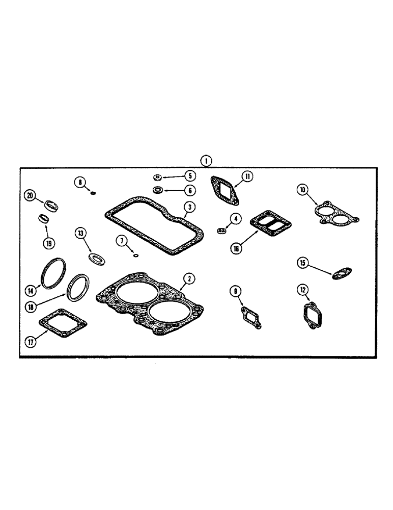 Схема запчастей Case IH 2470 - (052) - ENG. GASKET KITS, 504BDT DIESEL ENG, VALVE GRIND KIT, USE WITH 5.189" TO 5.194" FIRE DAM DIA. SLEEVE (02) - ENGINE