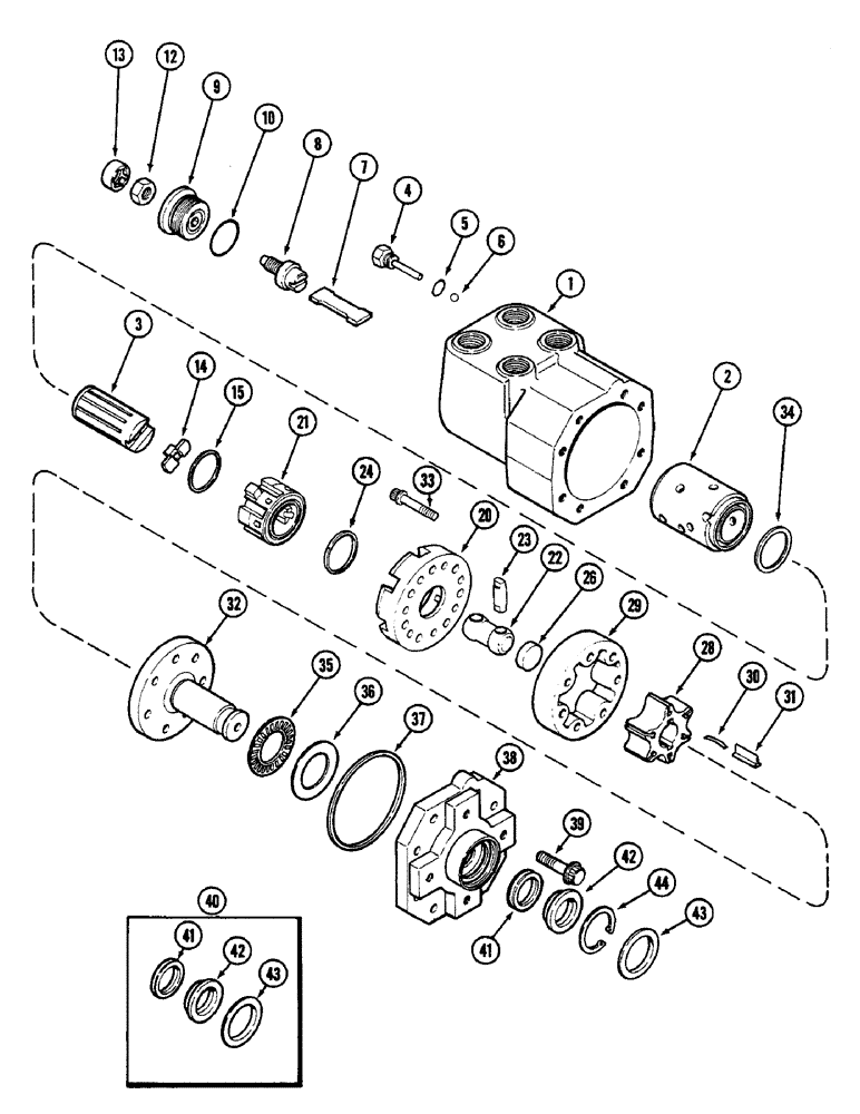 Схема запчастей Case IH 2090 - (5-170) - HYDROSTATIC STEERING PUMP (05) - STEERING