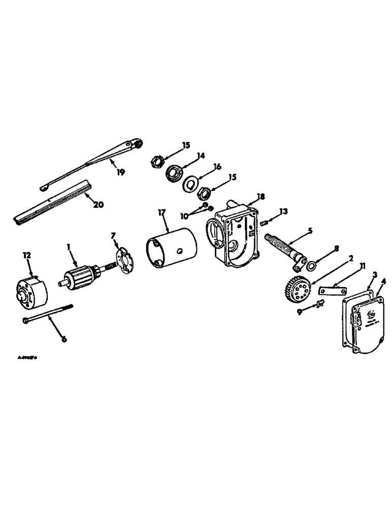 Схема запчастей Case IH 4186 - (13-13) - SUPERSTRUCTURE, WINDSHIELD WIPER MOTOR (05) - SUPERSTRUCTURE