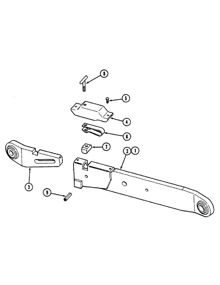 Схема запчастей Case IH 2290 - (9-480) - HITCH DRAFT ARMS, TELESCOPING (09) - CHASSIS/ATTACHMENTS