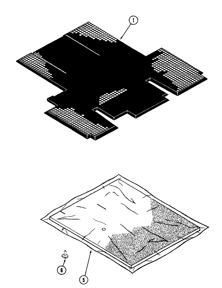 Схема запчастей Case IH 2096 - (9-424) - CAB, FLOOR MATS (09) - CHASSIS/ATTACHMENTS