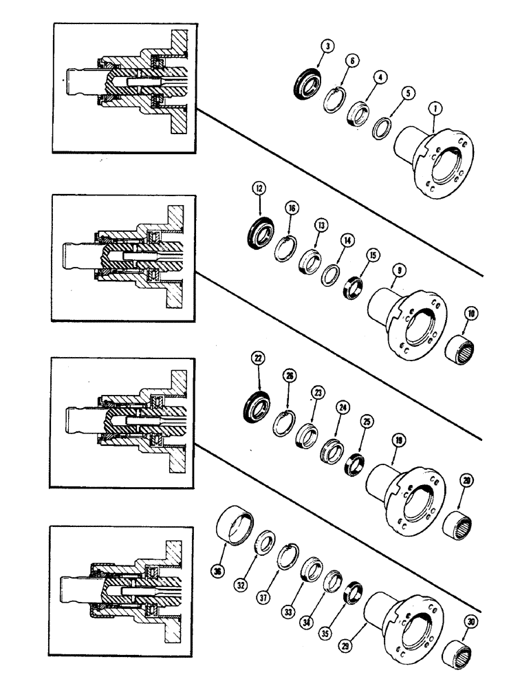 Схема запчастей Case IH 2470 - (162) - STEERING PUMP UPPER COVER AND SEALS (05) - STEERING