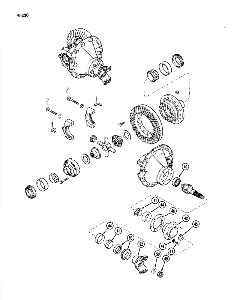 Схема запчастей Case IH 4894 - (6-230) - REAR AXLE DIFFERENTIAL (06) - POWER TRAIN