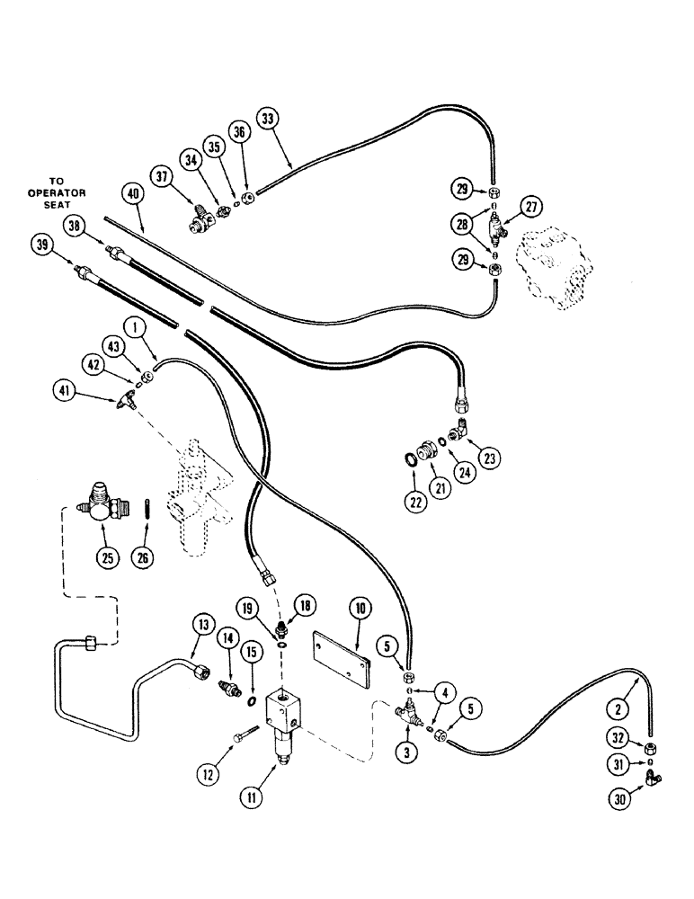 Схема запчастей Case IH 2594 - (8-124) - HYDRAULICS, SEAT AIR/OIL SUSPENSION, TRANSMISSION SERIAL NO. 16283224 AND AFTER (08) - HYDRAULICS