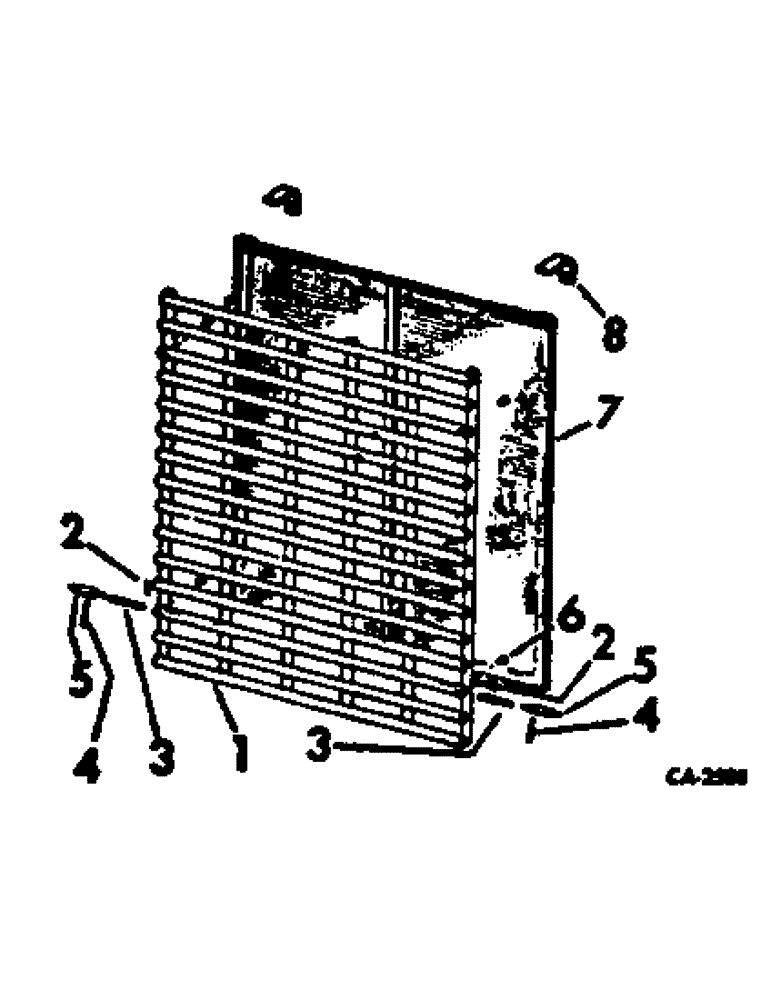 Схема запчастей Case IH 4186 - (06-04) - COOLING, RADIATOR GRILLE AND SCREEN Cooling