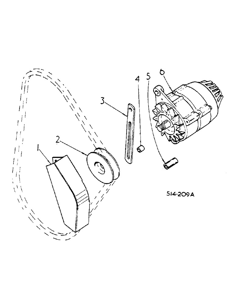 Схема запчастей Case IH 2400 - (08-13) - ALTERNATOR AND CONNECTIONS, 454/9040 UP, 2400/100001 UP (06) - ELECTRICAL