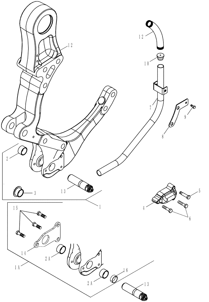 Схема запчастей Case IH MAGNUM 255 - (09-52) - HITCH - DRAFT CONTROL PINS (09) - CHASSIS/ATTACHMENTS