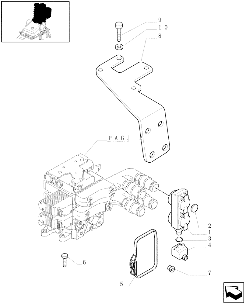 Схема запчастей Case IH MAXXUM 130 - (1.82.7/03[01]) - 2 REAR ELECTRO-HYDRAULIC CONTROL VALVES FOR CCLS PUMP (113 L/MIN) AND EDC - C6788 (VAR.390729-390853 / 743744) (07) - HYDRAULIC SYSTEM