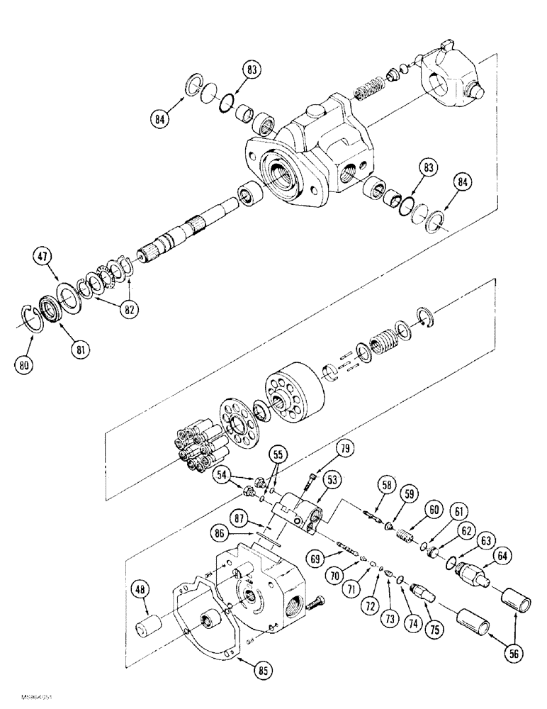 Схема запчастей Case IH 9390 - (8-026) - HYDRAULIC PISTON PUMP ASSEMBLY (08) - HYDRAULICS