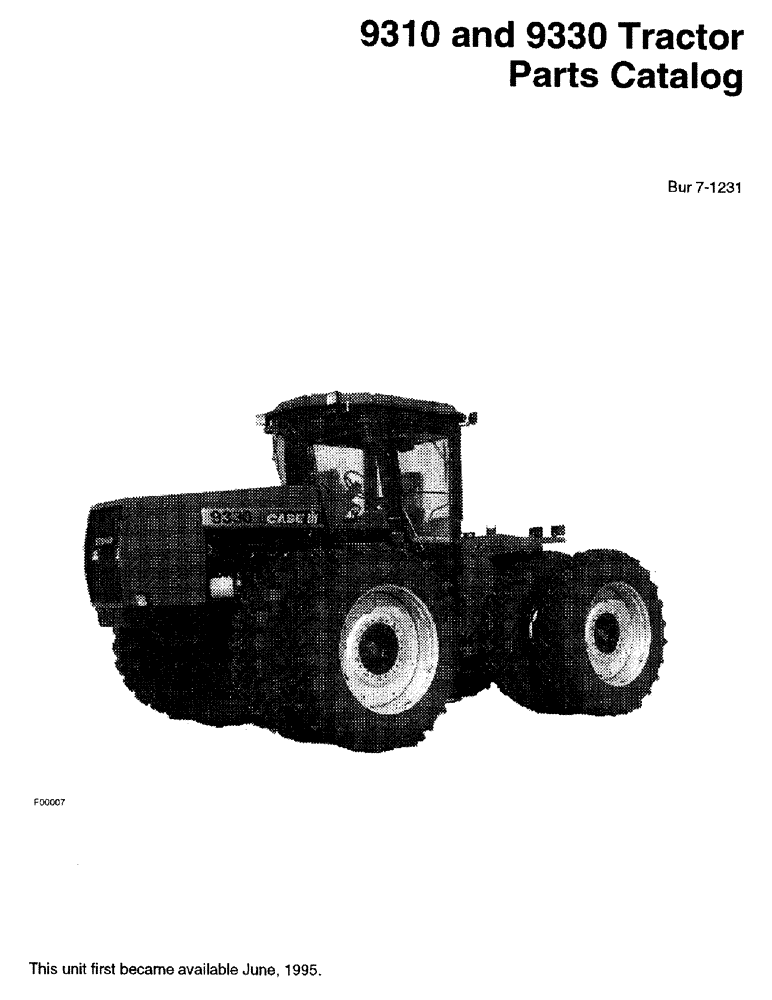 Схема запчастей Case IH 9310 - (1-001) - PARTS CATALOG (00) - PICTORIAL INDEX