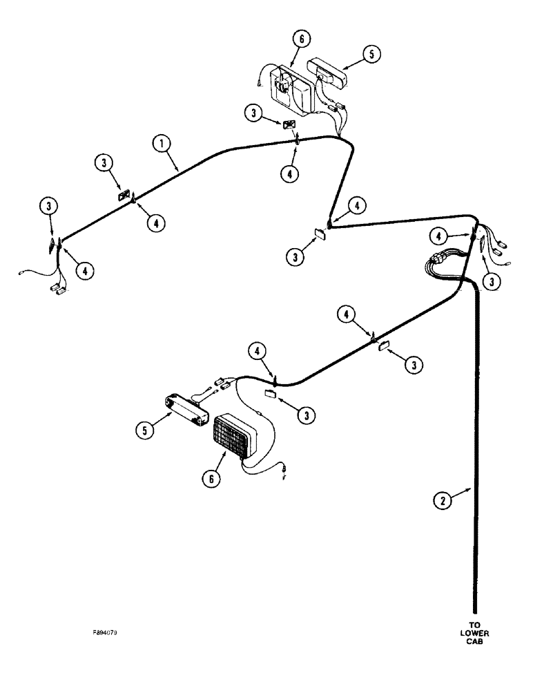 Схема запчастей Case IH 9310 - (4-008) - OVERHEAD ROPS HARNESS (04) - ELECTRICAL SYSTEMS