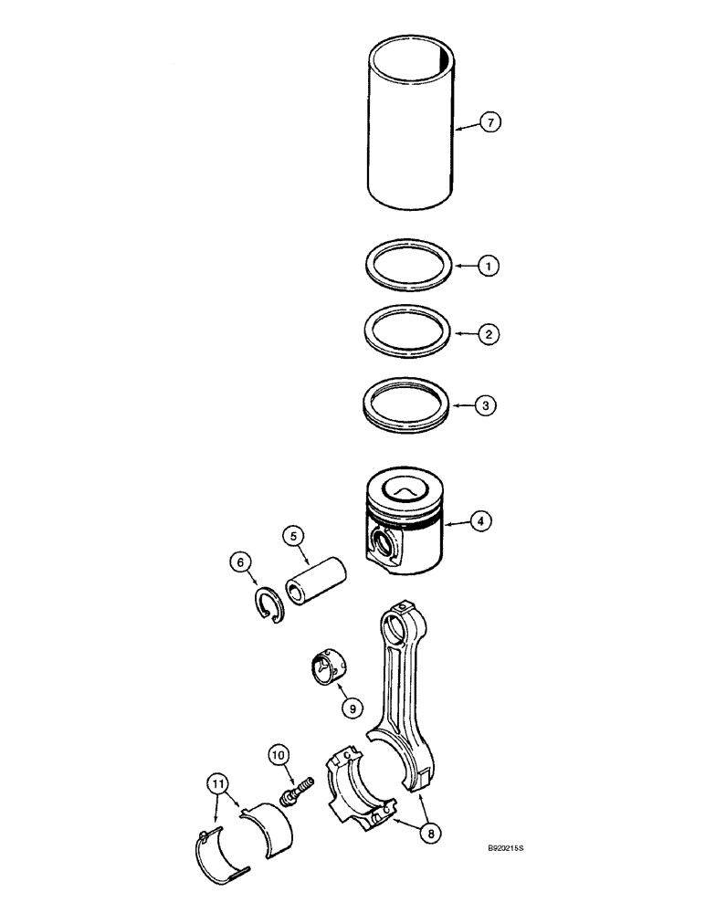 Схема запчастей Case IH 2144 - (2-51A) - PISTON AND CONNECTING ROD, 6TA-590 EMISSIONS CERTIFIED ENGINE, COMBINE S/N JJC0173150 & AFTER (01) - ENGINE