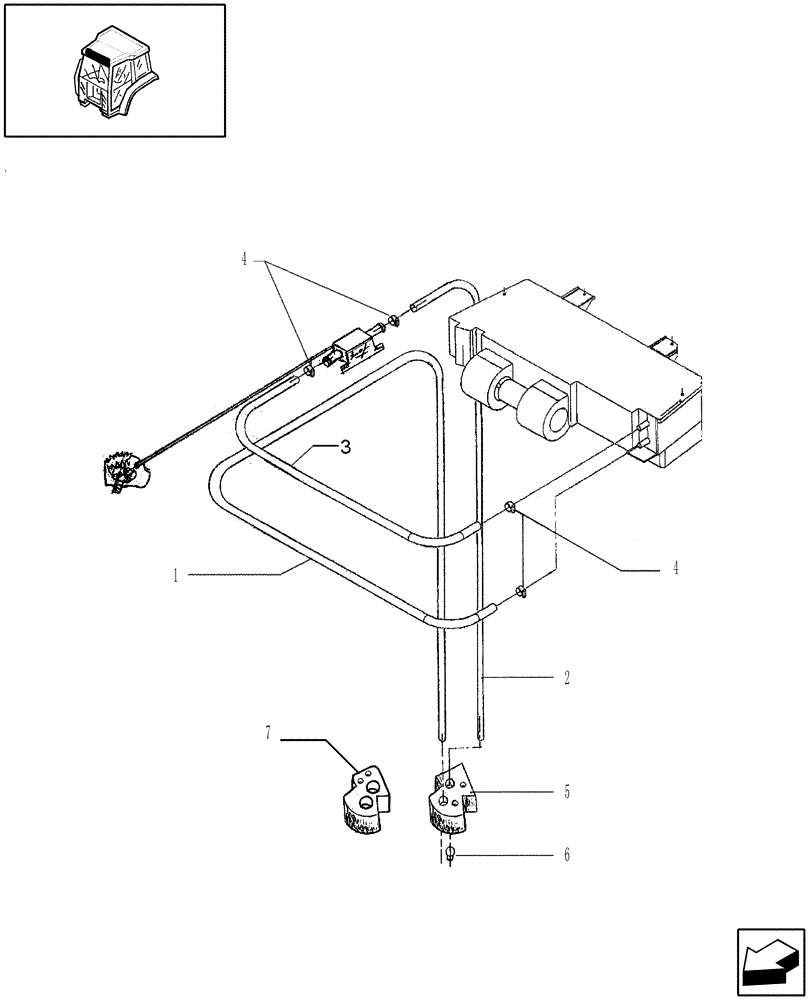 Схема запчастей Case IH JX80 - (1.92.0[68]) - HEATING SYSTEM - PIPES (10) - OPERATORS PLATFORM/CAB