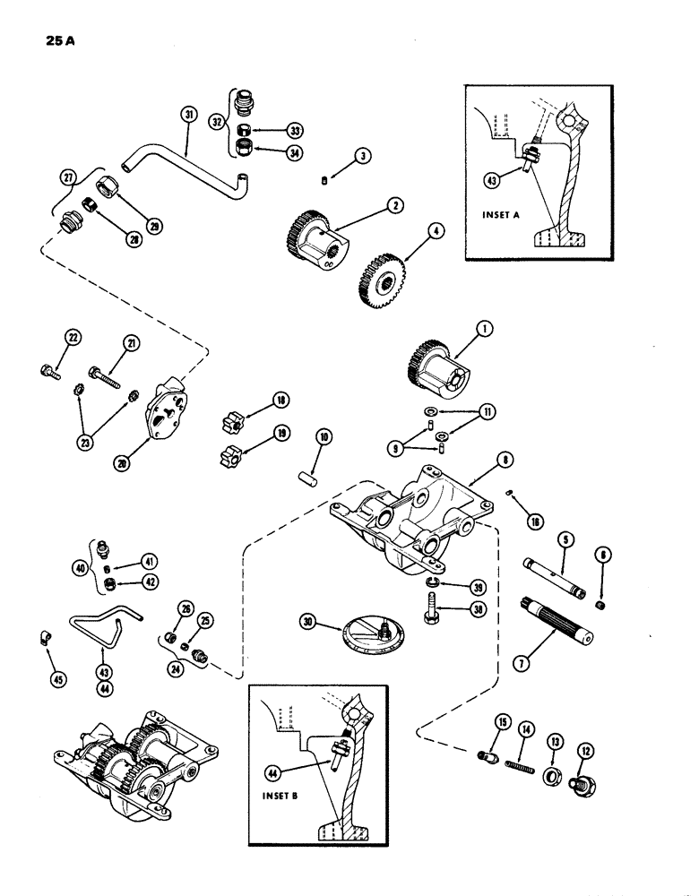 Схема запчастей Case IH 770 - (025A) - 3 GEAR BALANCER AND OIL PUMP, (267B) DIESEL ENGINE (02) - ENGINE