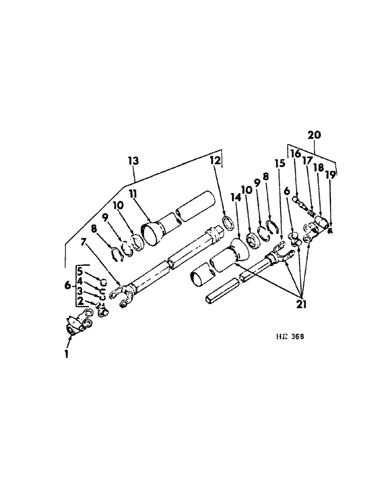 Схема запчастей Case IH 1100 - (N-6) - AUGER DRIVE UNIVERSAL 