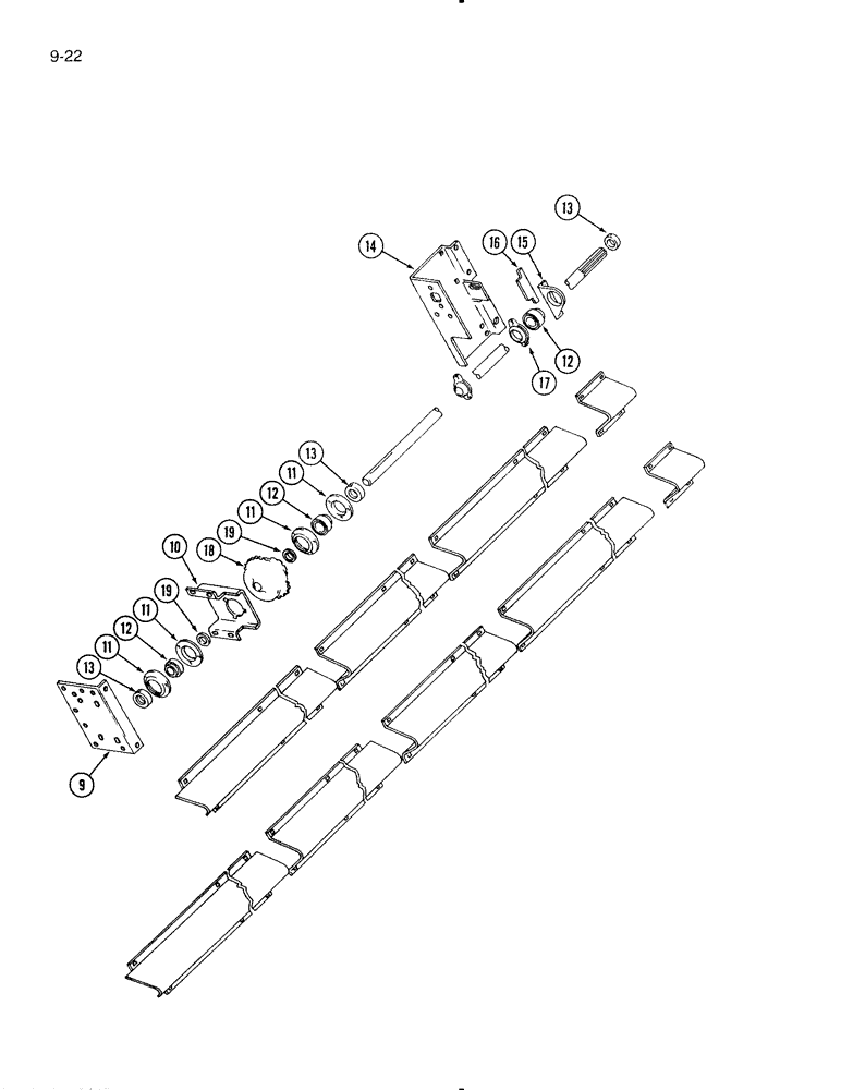 Схема запчастей Case IH 595 - (9-22) - SIDE DRIVE AND SHIELDS (09) - CHASSIS/ATTACHMENTS