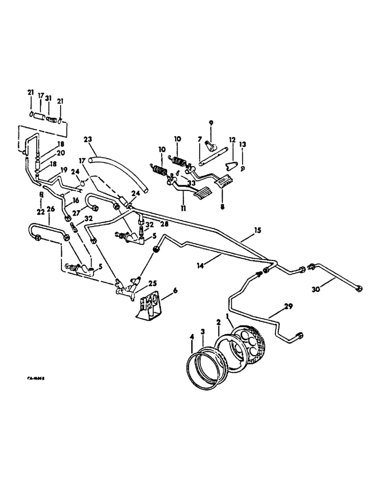 Схема запчастей Case IH 2400 - (04-02) - BRAKES, BRAKES, INT[L 454 WITH S/N 8309 AND BELOW, INTL 2400 SERIES A WITH S/N 3210 AND BELOW (5.1) - BRAKES