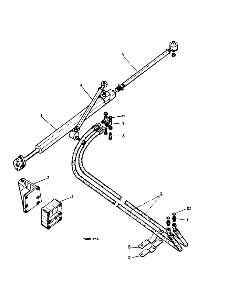 Схема запчастей Case IH 2300 - (6-46) - ATTACHMENTS, POWER STEERING AND FRONT AXLE ATTACHMENT, POWER STEERING BOOSTER AND HOSES Attachments