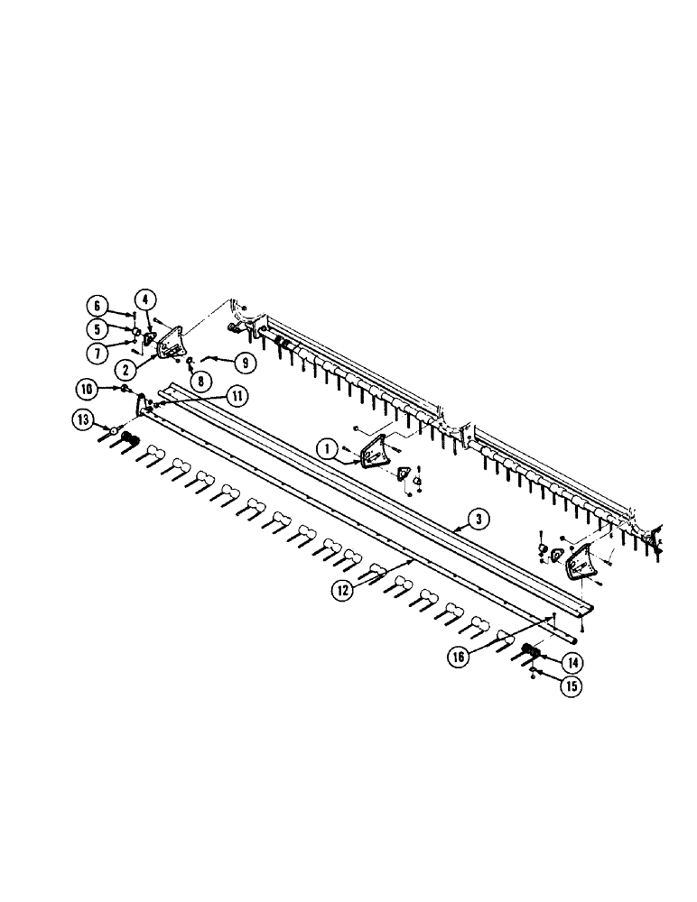 Схема запчастей Case IH 1075 - (058) - AUGER HEADER, EXTRA REEL BAT, 12 FT. (58) - ATTACHMENTS/HEADERS