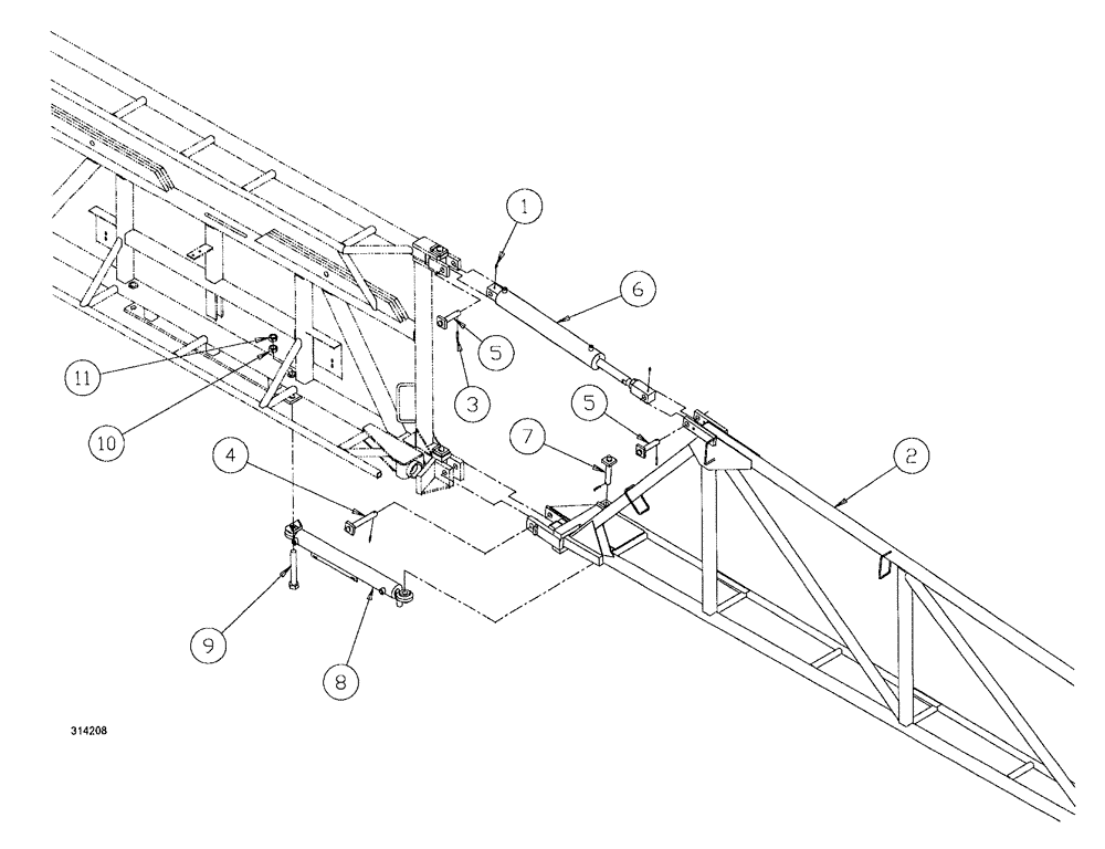 Схема запчастей Case IH SPX3200B - (121) - RH WING ASSEMBLY (78) - SPRAYING