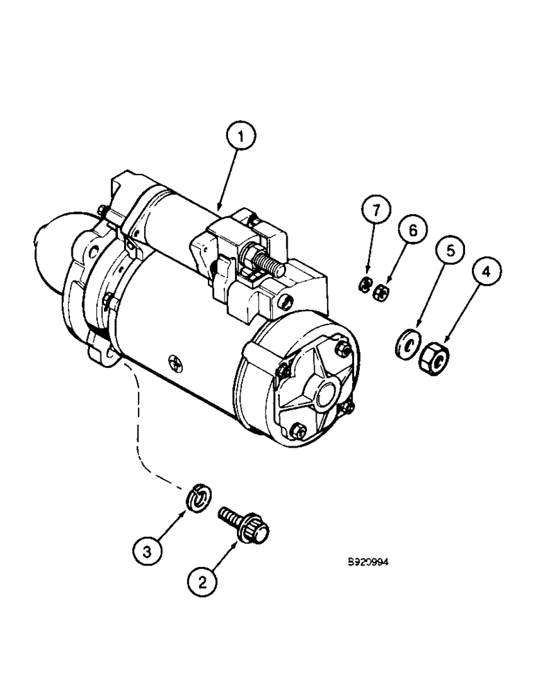 Схема запчастей Case IH 1800 - (4-48) - STARTER MOUNTING (06) - ELECTRICAL SYSTEMS