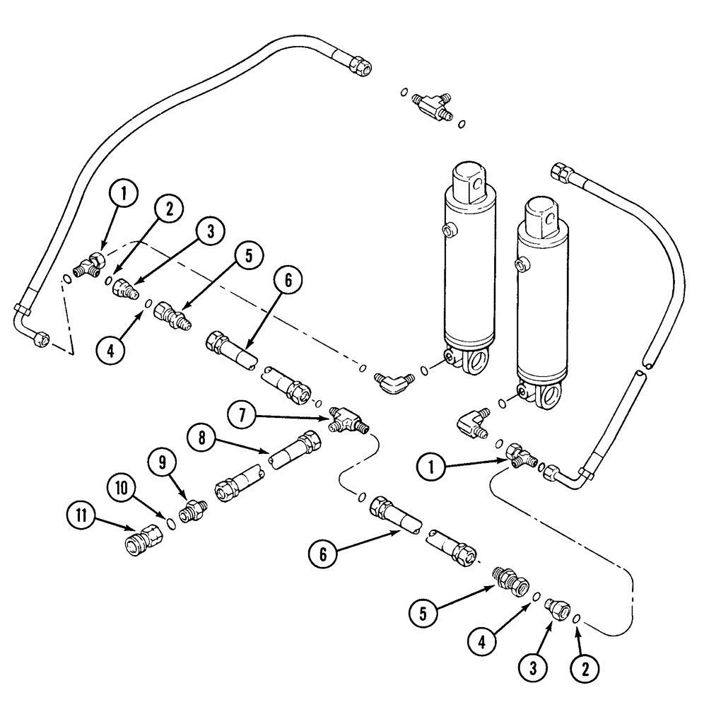 Схема запчастей Case IH 1200 - (A.10.A[47]) - ASSIST WHEEL HYDRAULIC ATTACHMENT KIT, MX180 - MX270 MAXXUM TRACTORS - DISCONTINUED A - Distribution Systems