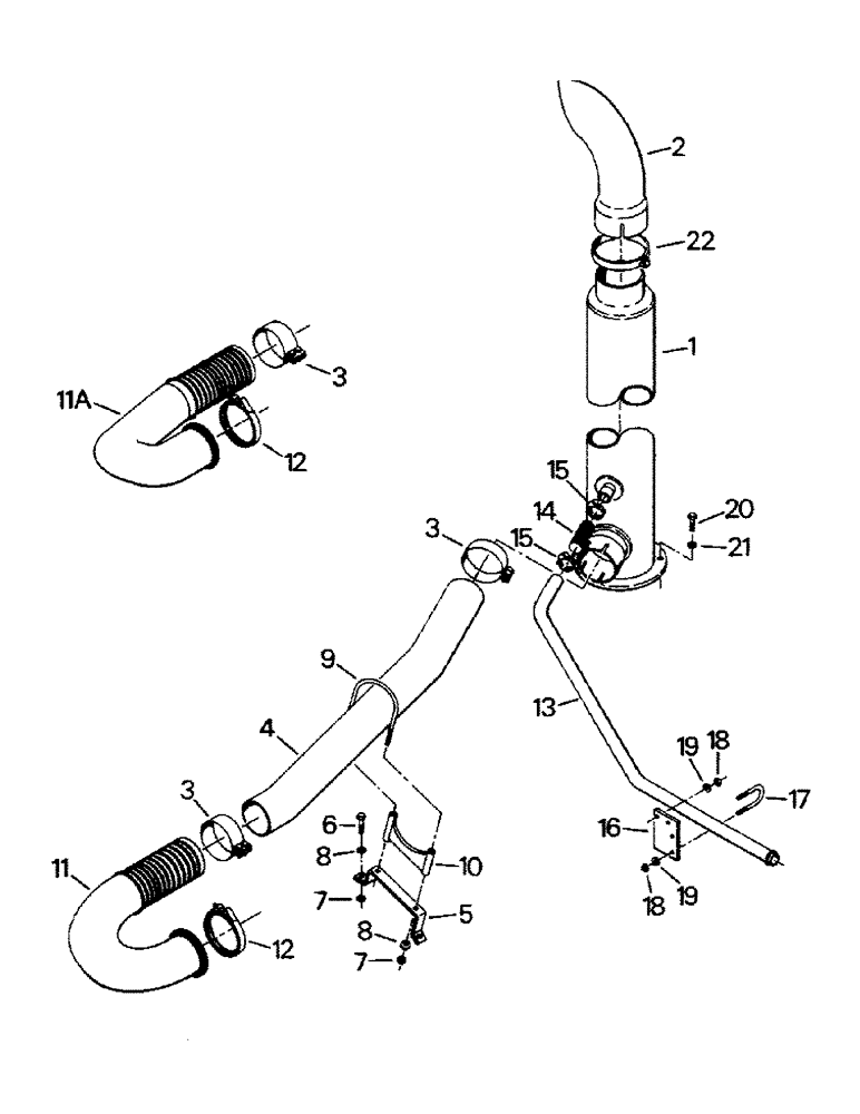 Схема запчастей Case IH KP-1400 - (04-16) - EXHAUST SYSTEM (04) - Drive Train