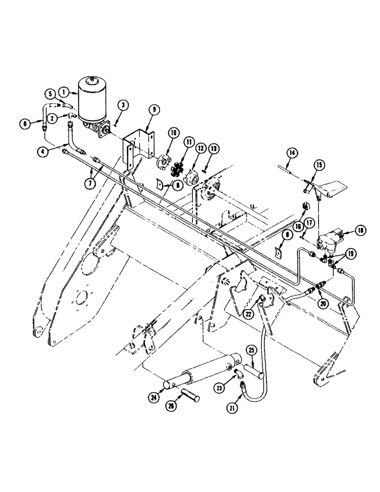 Схема запчастей Case IH 655 - (44) - HYDRAULIC SYSTEM 