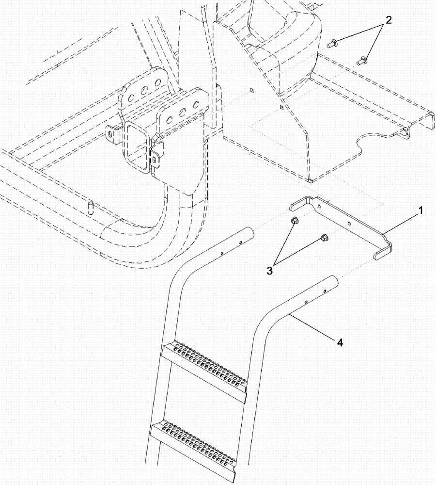 Схема запчастей Case IH 620 - (09F-12B) - FUEL FILL ACCESS LADDER - TURKEY (12) - CHASSIS