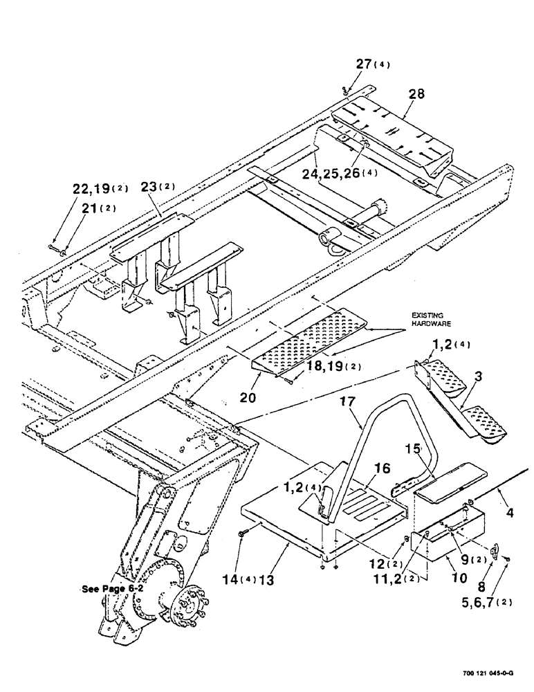 Схема запчастей Case IH 8825 - (07-36) - PLATFORM STEPS, RAILS AND TOOL BOX ASSEMBLY (09) - CHASSIS