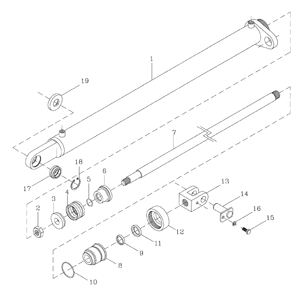 Схема запчастей Case IH 7700 - (B02[09]) - HYDRAULIC CYLINDER,  ELEVATOR LIFT Hydraulic Components & Circuits