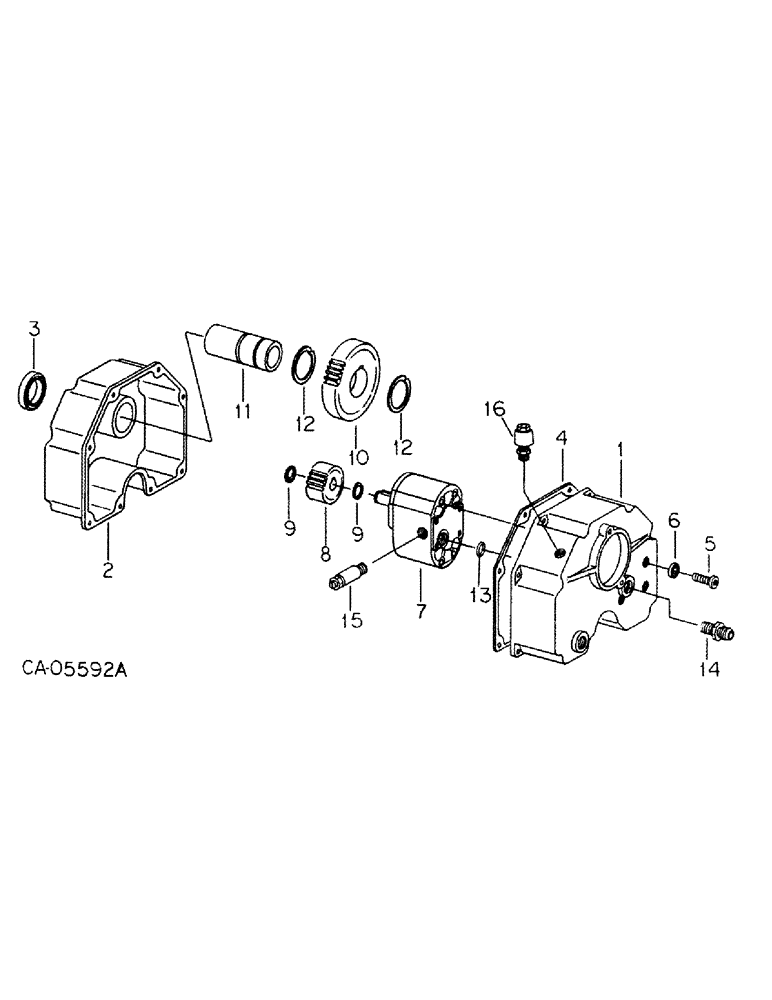 Схема запчастей Case IH 500 - (B-85) - HYDRAULIC PUMP, 540 RPM 