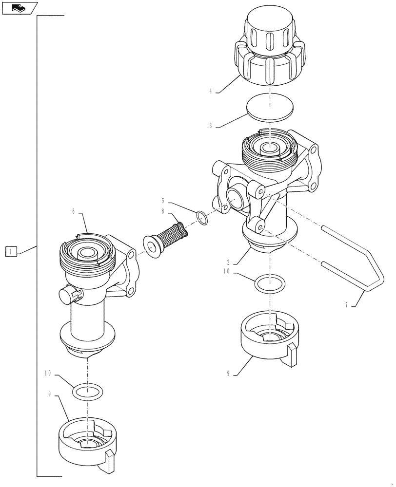 Схема запчастей Case IH 4420 - (11-077[01]) - NOZZLE, DUAL, WILGER Options