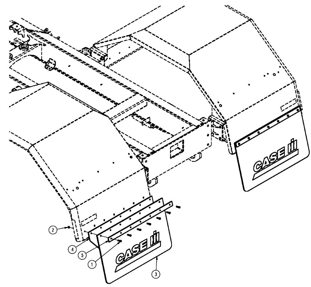 Схема запчастей Case IH FLX3510 - (10-005) - MUDFLAP GROUP, REAR OF REAR Options