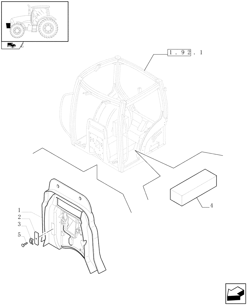 Схема запчастей Case IH PUMA 140 - (1.93.1) - SOUNDPROOFING (10) - OPERATORS PLATFORM/CAB