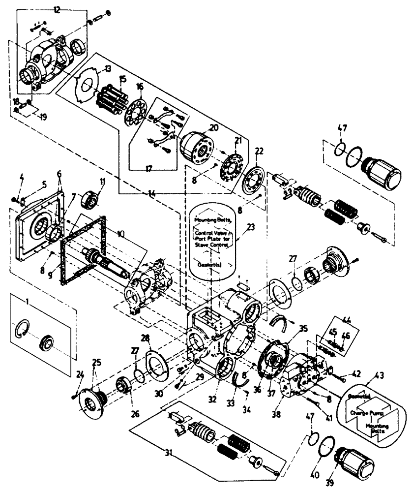 Схема запчастей Case IH 7700 - (B04.01[01]) - Hydraulic Pump {Transmission} (35) - HYDRAULIC SYSTEMS