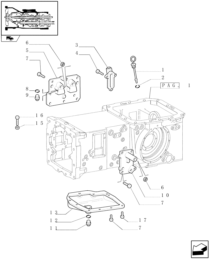 Схема запчастей Case IH FARMALL 85C - (1.21.0[02]) - TRACTOR BODY (03) - TRANSMISSION