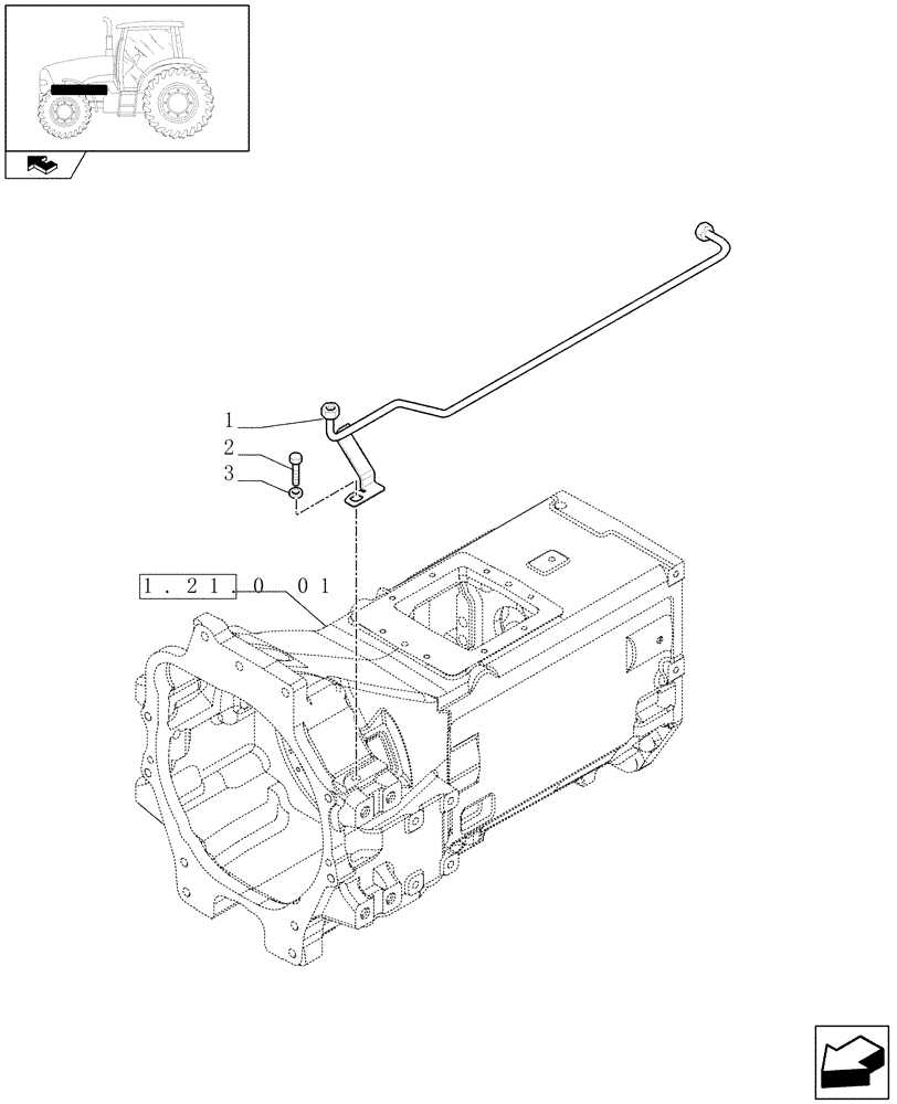 Схема запчастей Case IH PUMA 115 - (1.29.6/02) - FRONT AXLE WITH BRAKES - FRONT BRAKE VALVE PIPE (VAR.330426-330427-330430) (03) - TRANSMISSION