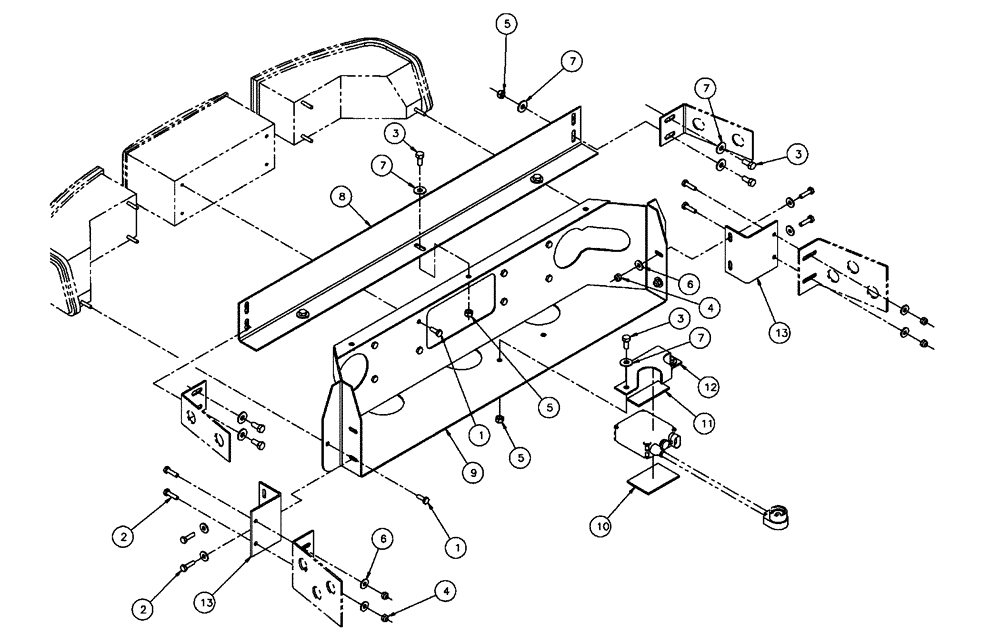 Схема запчастей Case IH FLX3300B - (04-017) - LIGHTS ASSEMBLY Frame & Suspension