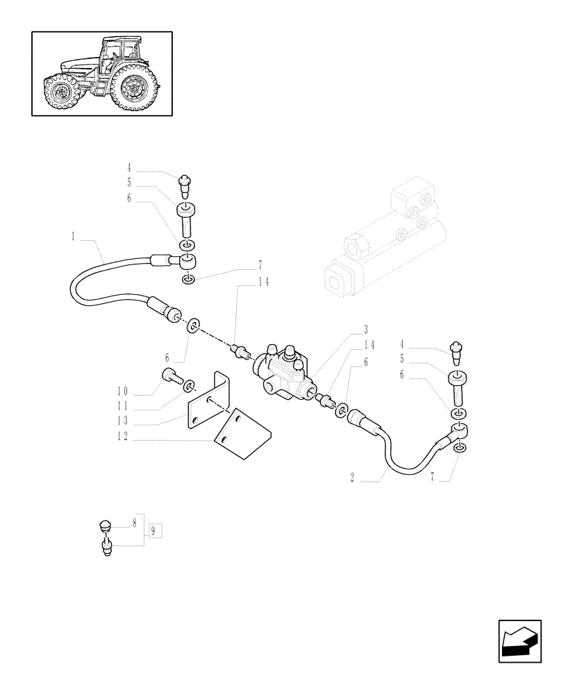 Схема запчастей Case IH MXM120 - (1.82.713/02) - (VAR.362) LOGIC BRAKING VALVE (07) - HYDRAULIC SYSTEM