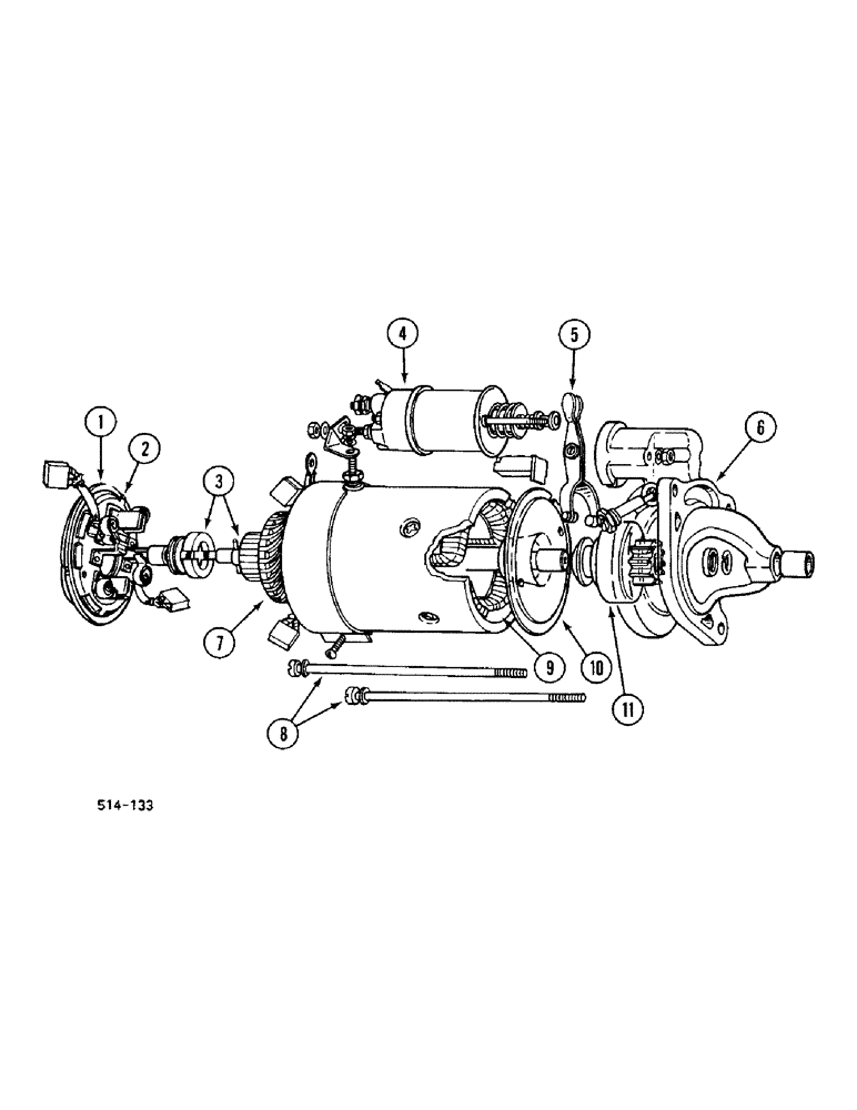 Схема запчастей Case IH 248 - (4-262) - STARTER MOTOR - "LUCAS" (04) - ELECTRICAL SYSTEMS