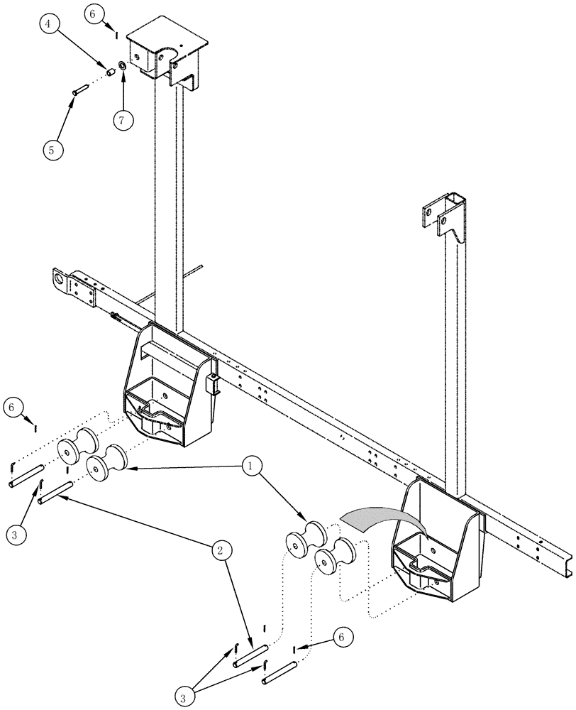 Схема запчастей Case IH CPX610 - (09D-22) - BASKET, LIFT - REAR (16) - BASKET