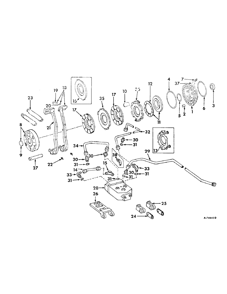 Схема запчастей Case IH 2706 - (H-14) - CONTROLS, BRAKES Controls