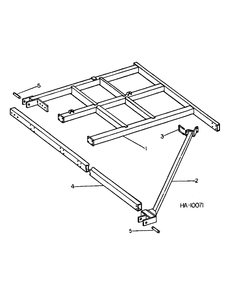 Схема запчастей Case IH 5000 - (H-03) - 5000 VIBRA CHISEL, 31-1/2 FOOT WING, WING FRAME 