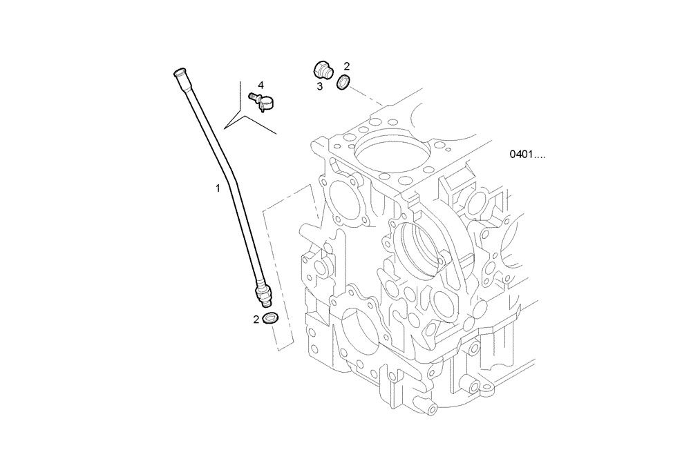 Схема запчастей Case IH F3AE0684N E907 - (2712.007) - OIL DIPSTICK PIPE 