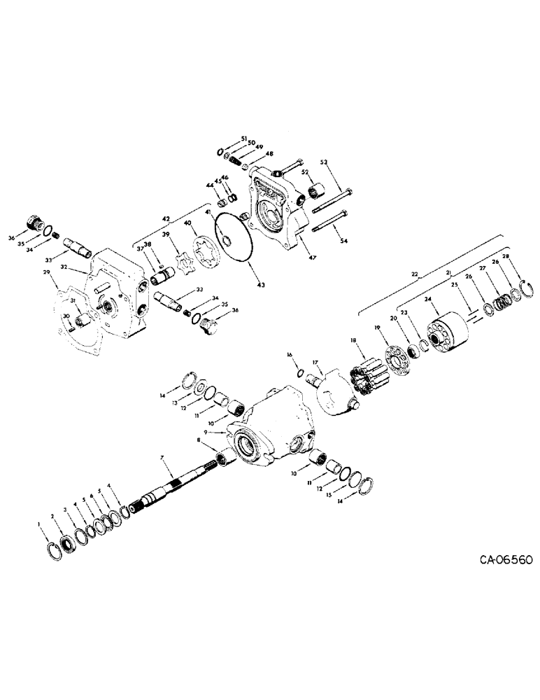 Схема запчастей Case IH 4140 - (10-12) - HYDROSTATIC PUMP (07) - HYDRAULICS