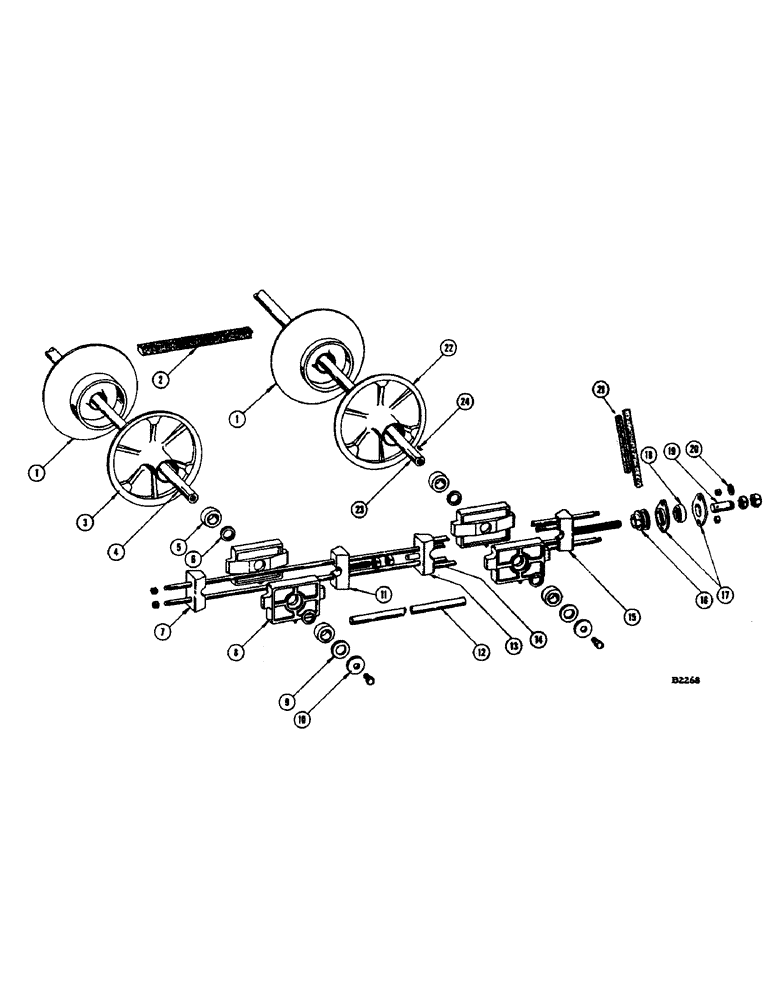 Схема запчастей Case IH 1060 - (126) - VARIABLE SPEED CYLINDER DRIVE (66) - THRESHING