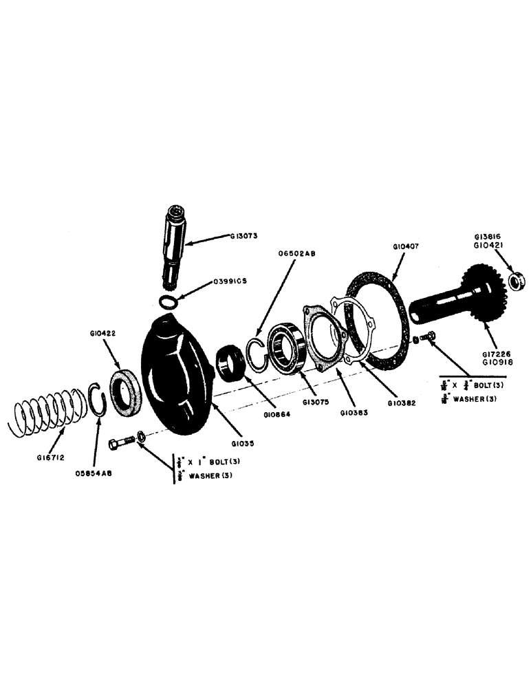 Схема запчастей Case IH 600B-SERIES - (046) - HYDRAULIC PUMP AND TACHOMETER DRIVE, 510B AND 511B TRACTORS (06) - POWER TRAIN